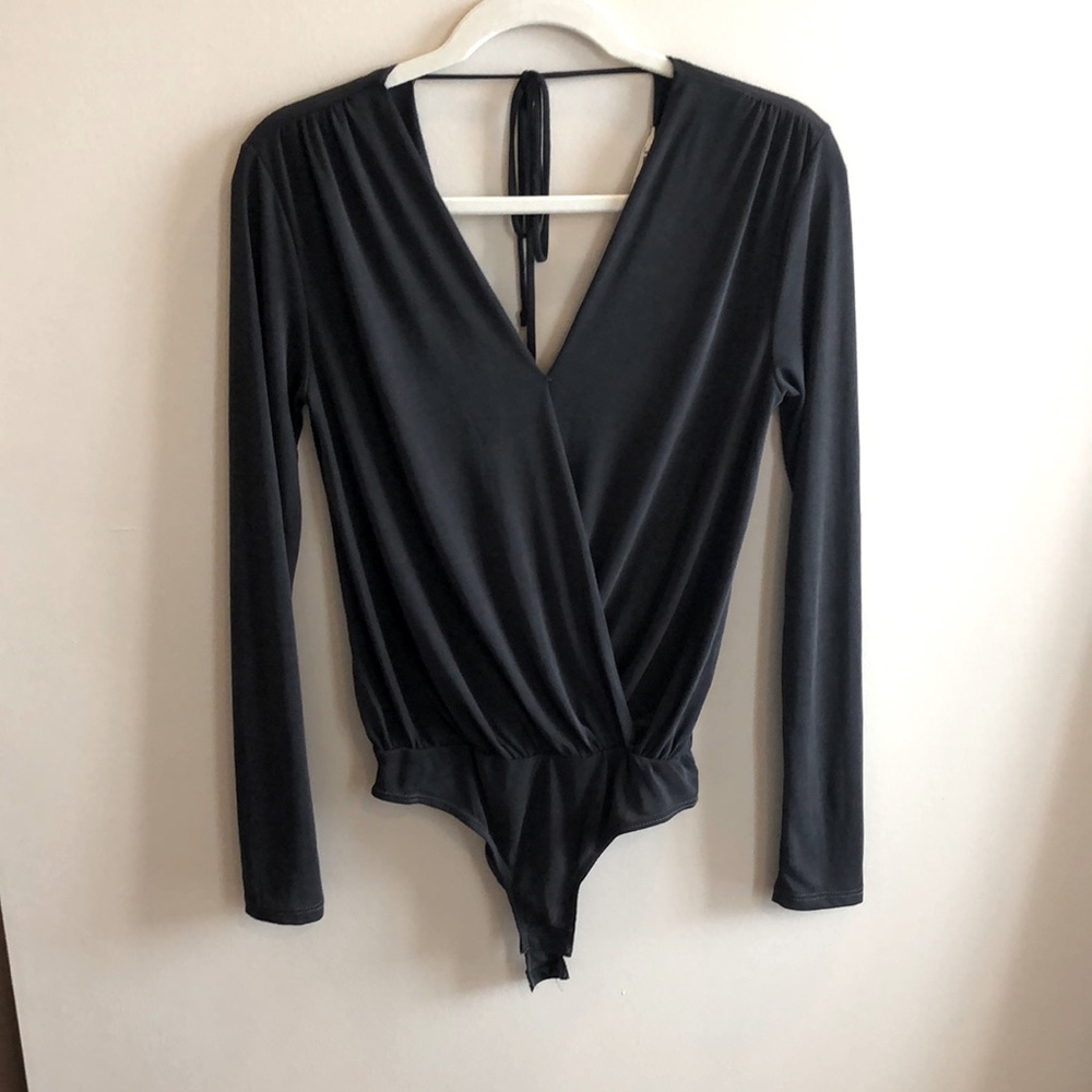 Francesca’s Wrap Bodysuit with Tie-Back